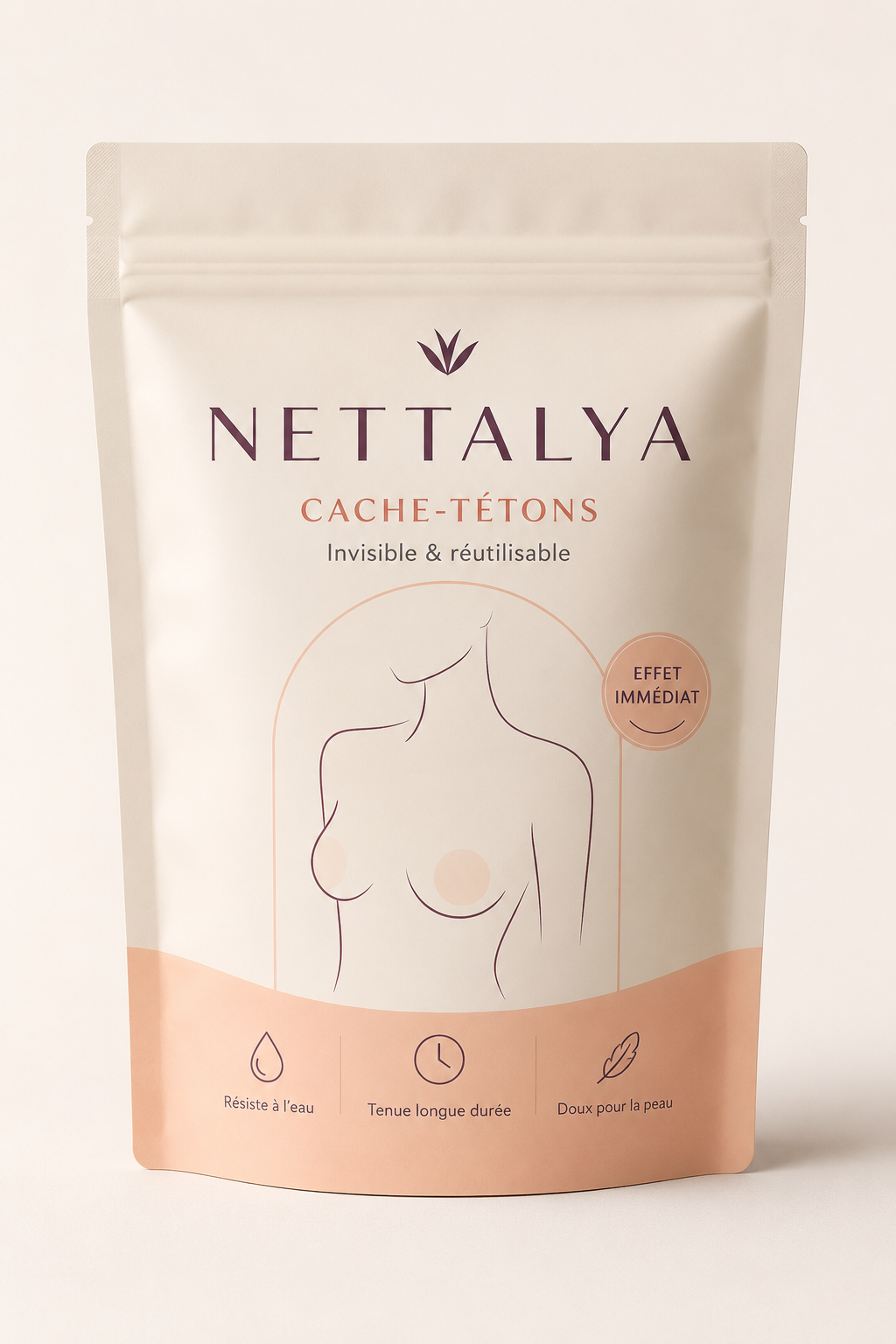 NETTALYA Cache-tétons réutilisables — pochette