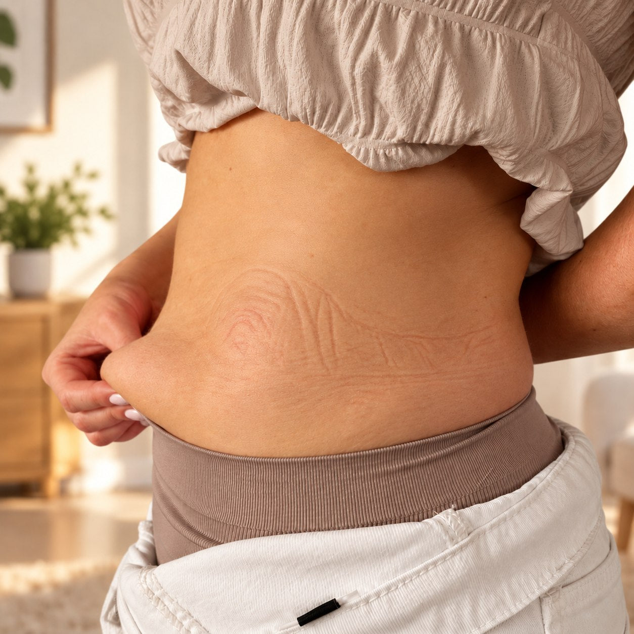 Body Lift Ventre — peau du ventre relâchée avant la pose