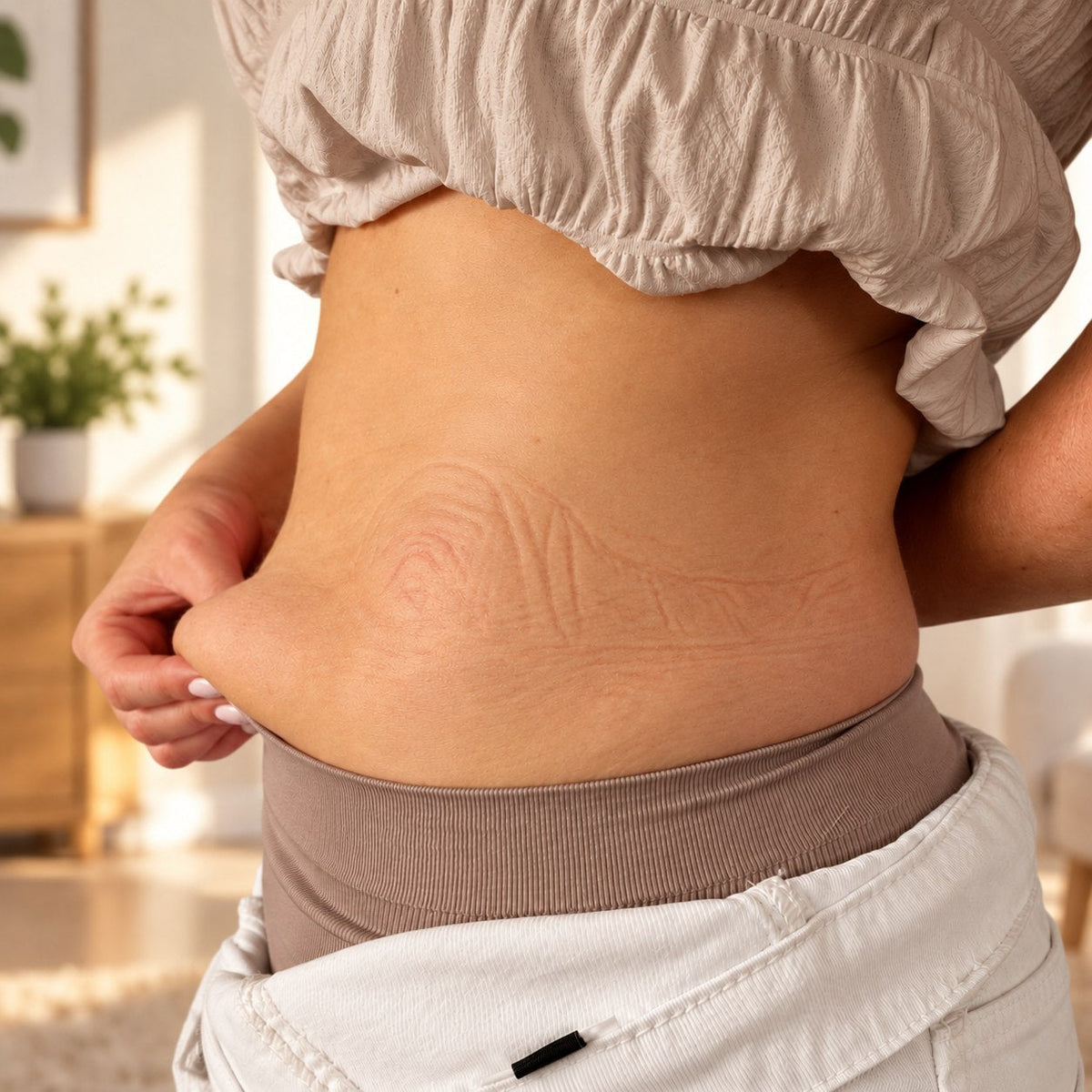 Body Lift Ventre — peau du ventre relâchée avant la pose